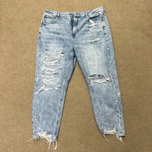 American Eagle Outfitters Light Blue Distressed Jeans
